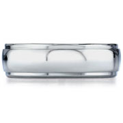High Polished Classic Step Edge Benchmark Titanium Forge Wedding
