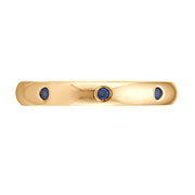 3mm Bezel Set Blue Sapphire Eternity Band in 14K Yellow Gold