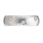 6mm 14K White Gold Stagger Bezel Diamond Eternity Band