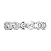 Round Diamond Bezel Set 14K White Gold Eternity Band