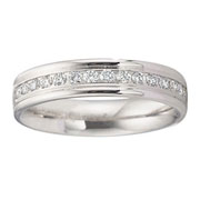 0.42ctw Round Diamond 14K White Gold Channel Set Wedding Band