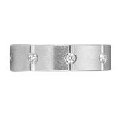 Bar Cut 14K White Gold 6mm Half Bezel Diamond Eternity Band