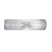 0.32ctw 14K White Gold Half Bezel 6mm Diamond Eternity Band