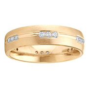 6mm Trio Diamond Eternity Band in 14K Yellow Gold