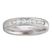 4mm 0.28ctw Milgrain Diamond Wedding Band