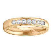 4mm 0.28ctw Milgrain Diamond Wedding Band