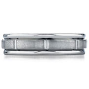 6mm Brushed and Polished Titanium Benchmark Ring