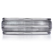 8mm Benchmark Tungsten Stacked Design Wedding Band