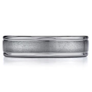 6mm Brushed and Polished Tungsten Benchmark Ring