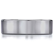 Flat 7mm Tungsten Polished Benchmark Wedding Ring