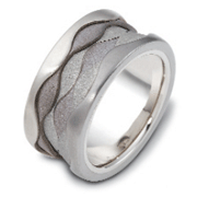 Alphonso -- 11.50 mm Titanium & Gold Dora Wedding Band