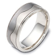 Apollinaris -- 8.00 mm Titanium & Gold Dora Wedding Band