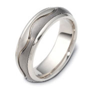 Austin -- 7.00 mm Titanium & Gold Dora Wedding Band