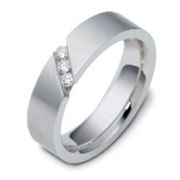 0.15 tcw 14K White Gold Diamond Dora Wedding Band