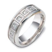 Princess Diamond (0.35 tcw) 14K White Gold Dora Wedding Band