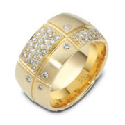 0.63 tcw Round Diamond 14K Yellow Gold Dora Wedding Band