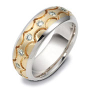 0.49 tcw 14K Two Tone Gold Dora Wedding Band