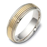 Two Tone 6.00 mm 14K Two Tone Gold Wedding Band