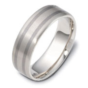 Ferrarius -- 6.50 mm Titanium & Gold Dora Wedding Band