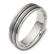 Girardus -- 6.50 mm Titanium & Gold Dora Wedding Band