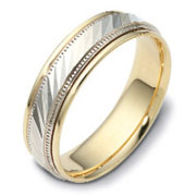 Two Tone 6.00 mm 14K Two Tone Gold Wedding Band