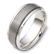 Henricus -- 7.50 mm Titanium & Gold Dora Wedding Band