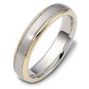 Two Tone 5.00 mm 14K Two Tone Gold Wedding Band