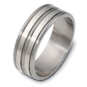 7.50 mm Titanium & Gold Dora Wedding Band