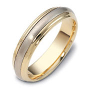 Two Tone 5.50 mm Two Tone Dora Gold Wedding Band
