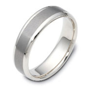 Martinus -- 6.00 mm Titanium & Gold Dora Wedding Band