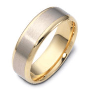 Domitius 6.50 mm 14K Two Tone Gold Wedding Band