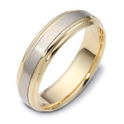 Two Tone 7.50 mm Two Tone Gold Wedding Band