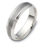 Michael -- 6.00 mm Titanium & Gold Dora Wedding Band
