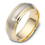 Two Tone 7.50 mm 14K Two Tone Gold Wedding Band