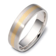 Two Tone 6.00 mm Dora Two Tone Gold Wedding Band