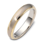 Fulvius 4.50 mm Two Tone 14K Gold Wedding Ring