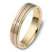 Two Tone 5.00 mm Dora Two Tone Gold Wedding Band