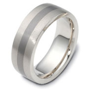 Pantaleo -- 7.50 mm Titanium & Gold Dora Wedding Band