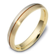 Two Tone Dora 4.00 mm Two Tone Gold Wedding Band