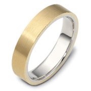 Livius 5.00 mm 14K Two Tone Gold Wedding Band