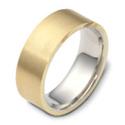 Lucius 8.00 mm 14K Two Tone Gold Wedding Band