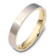 Lutatius 4.00 mm 14K Two Tone Gold Wedding Band