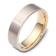 Manlius 6.00 mm 14K Two Tone Gold Wedding Band