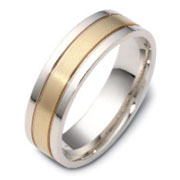 Two Tone6.00 mm 14K Two Tone Gold Wedding Band