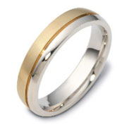 Two Tone5.00 mm Dora Two Tone Gold Wedding Band