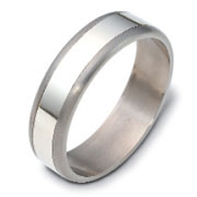 Pelacanus -- 6.00 mm Titanium & Gold Dora Wedding Band