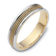 Three Row 5.00 mm 14K Two Tone Dora Wedding Band