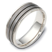 Petrus -- 7.00 mm Titanium & Gold Dora Wedding Band