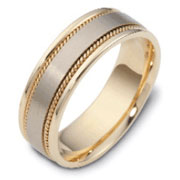 7.00 mm Dora 14K Two Tone Wedding Band