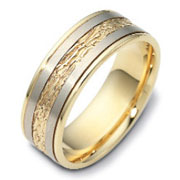 Two Tone 7.00 mm 14K Two Tone Gold Wedding Band